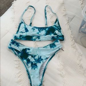 SHEIN Tie Dyed Swimsuit Set Size Small